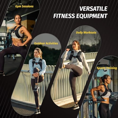 ZELUS Weighted Vest for Strength Training & Weight Loss, 10 lb Z-Fit Soft Iron Vest for Men & Women,Reflective Stripes &