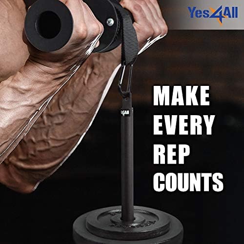 Yes4All Lat Pulldown Attachments Row Handles Tricep Rope Load 880LB Home Gym | Yes4All Cable Machine Accessories V Bar