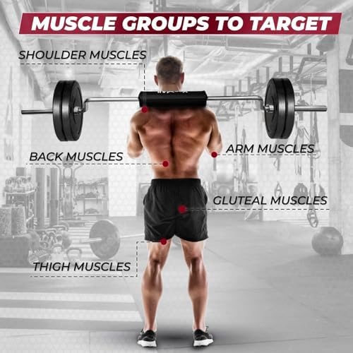 Yes4All Multi Grip Barbell & Cable Attachment - Swiss Bar, American Bar for Greater Range of Motion, Home Gym & Support