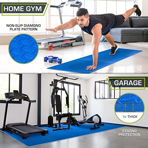 ProsourceFit Puzzle Exercise Mat for Home Gym, Mat for Home Workout Equipment, Floor Padding for Kids, Black, 24 in x 24