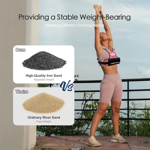 Feyachi Adjustable Weighted Vest for Running Workout and Training - 3-12 lbs / 12-20 lbs / 20-32 lbs - Reflective Design