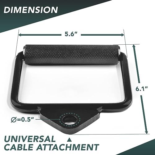 Yes4All Cable Machine Attachment Row Handles Tricep Rope Straight Bar V Bar LAT Pulldown Accessories 880 LB for Home Gy