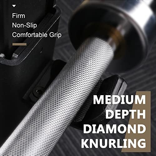 LIONSCOOL Olympic Barbell 7FT for Weightlifting and Powerlifting - 1500lbs Capacity - Strength Training for Squats, Dead