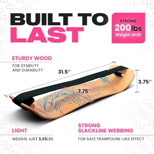 Balance Board for Kids - Wooden Wobble Board - Coordination Training - Perfect for Skateboard, Snowboard, Football, Socc