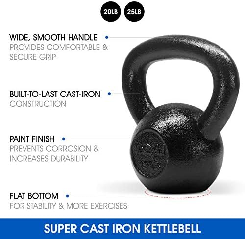 Yes4All Kettlebell Sets, Strength Training Kettlebells, Multi-Level from Beginners to Pros, Home Gym, Cast Iron, Wide Ha