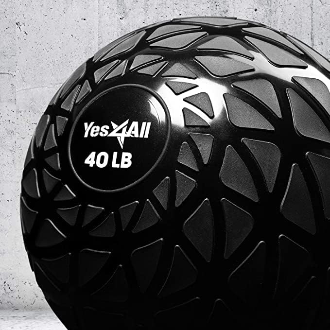 Yes4All Slam Balls, Durable PVC Sand Filled, Core Strengthening Workout Ball for Fitness Enthusiasts at Home Gym