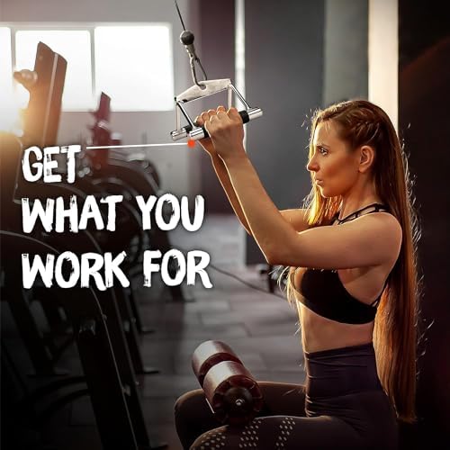 Yes4All Cable Machine Attachment, Double D Handle & Tricep Rope Cable Attachment, Gym Weight Machine Accessories Load 88