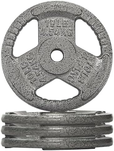 Fitvids 1-Inch Cast Iron Weight Plate for Strength Training & Weightlifting - Multiple Sizes