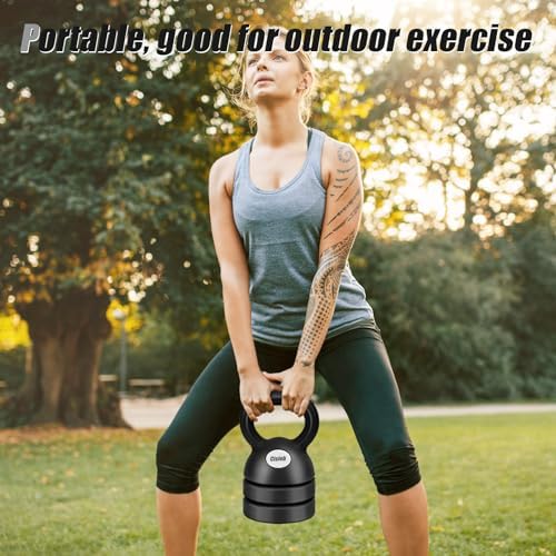 Adjustable Kettlebell Weight Set for Home Gym: 3-in-1 Kettlebells (5lbs 8lbs 12lbs) Full-Body Workout for Beginners | St