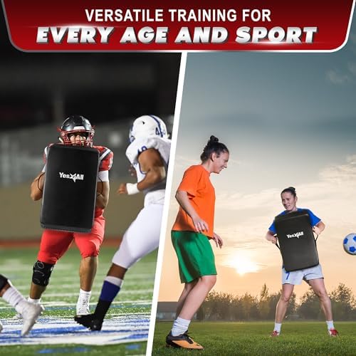 Yes4All Blocking Pad, Durable Leather Shield Pads for American Football & Basketball Training, Ideal for Martial Arts &