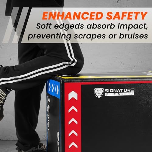 Fitvids Foam Plyo Box for Home Gym Training | 3-in-1 Box Jump Platform | Fitness Workout Exercise | Multiple Colors