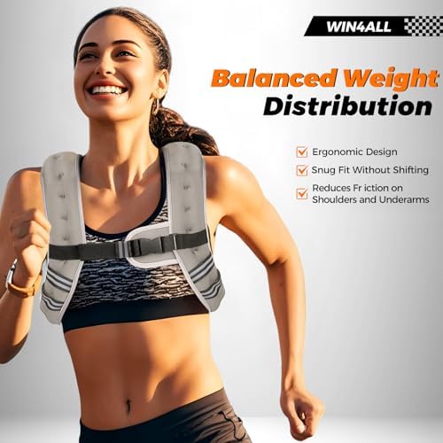 Women's Adjustable 6lb-20lb Weighted Vest for Walking, Strength Training, and Running Black