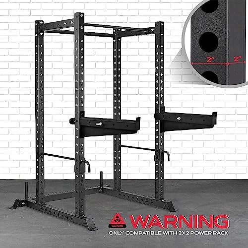 Yes4All 1000 LBS Capacity Safety Squat Bar Attachment for 2x2 Inch Tube Squat Rack and Power Cage - Ideal for Home Gym a