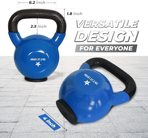 Yes4All Rubber Base Kettlebells for WomenStrength Training (10-65 lbs) Yes4All Kettlebells for Women Fitness Rubber Ba