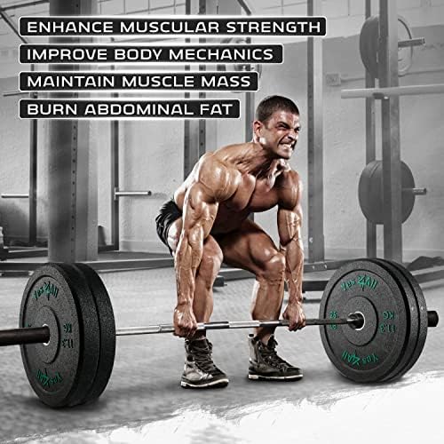 Yes4All 2" Bumper Plate for Weightlifting and StrengthTraining - Less Impact, Absorb Bounce & Shock, Multiple Options