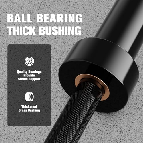 RitFit 7FT Olympic Barbell for Strength and Weightlifting Training - 2 Inch Olympic Bar for Squat, Deadlift, Bench Press