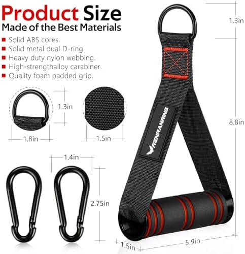 Renranring Replacement Handles for Gym Cable Machines - Strong & Durable Exercise Accessories for Home and Commercial U
