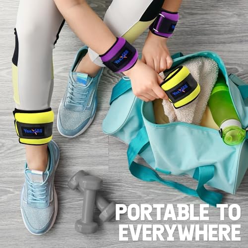 Yes4All Adjustable Wrist & Ankle Weights - Weighted Bands for Fitness Workout, Walking, Jogging and Pilates for Women, M