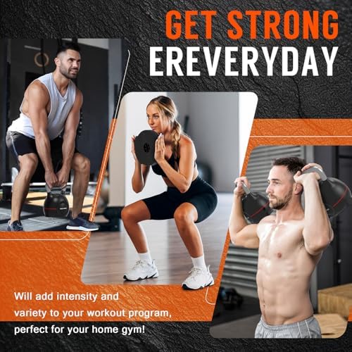 Quickly Adjusts 7 Weights HXD-Ergo Adjustable Kettlebell Set for Home Gym Enthusiasts | Ergonomic Kettlebell Set HXD-Er