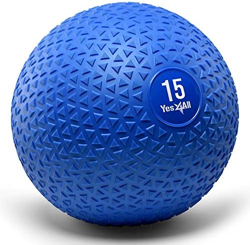 Yes4All Slam Balls, Durable PVC Sand Filled, Core Strengthening Workout Ball for Fitness Enthusiasts at Home Gym