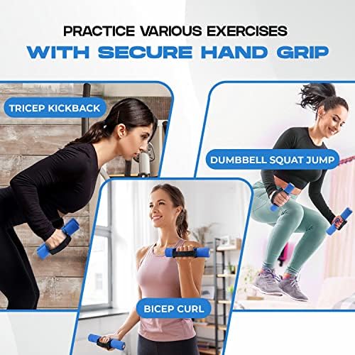 Yes4All Adjustable Dumbbells for Women's Walking Exercise | Yes4All Travel-Friendly Adjustable Dumbbells with Anti-Slip