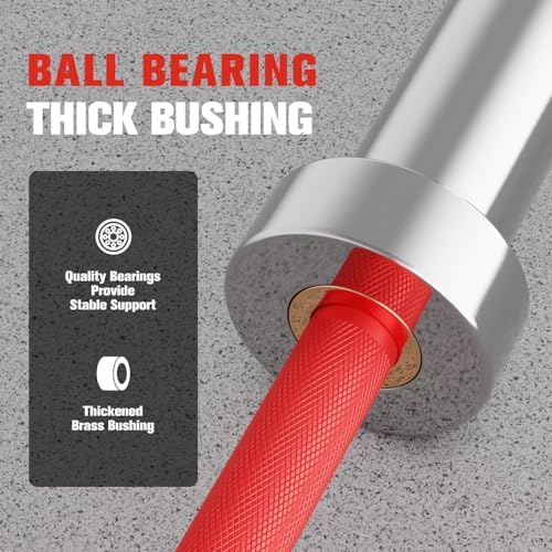 RitFit 7FT Olympic Barbell for Strength and Weightlifting Training - 2 Inch Olympic Bar for Squat, Deadlift, Bench Press