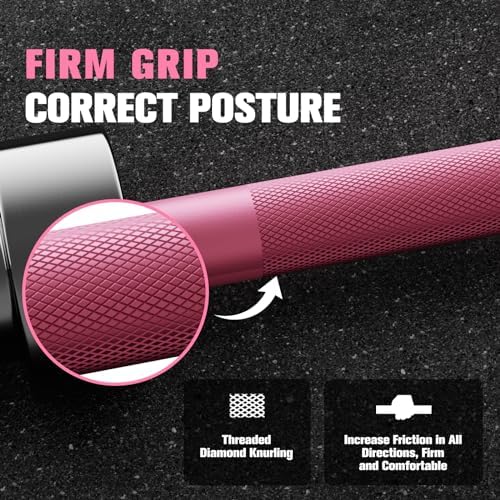 RitFit 7FT Olympic Barbell for Strength and Weightlifting Training - 2 Inch Olympic Bar for Squat, Deadlift, Bench Press