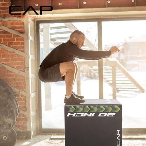 CAP Barbell 3-in-1 Foam Plyometric Jump Box - Adjustable Heights - Great for Home Gym & HIIT Workouts - Strength Trainin