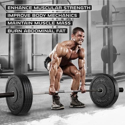 Yes4All 2" Bumper Plate for Weightlifting and StrengthTraining - Less Impact, Absorb Bounce & Shock, Multiple Options