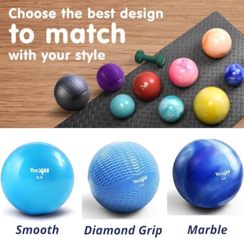 Yes4All Weighted Toning Balls for Exercise and Pilates | Yes4All Soft Medicine Balls for Balance and Flexibility Traini