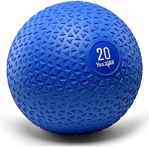 Yes4All Slam Balls, Durable PVC Sand Filled, Core Strengthening Workout Ball for Fitness Enthusiasts at Home Gym