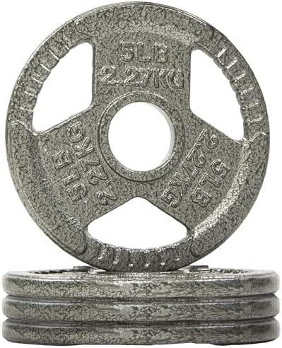 Fitvids Olympic Cast Iron Weight Plates 2-Inch Thickness for Strength Training & Weightlifting, Ideal for Home Gym, Mult