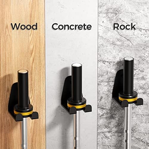 Olympic Barbell Hanger, Garage Gym Bar Wall Rack, Space Saving Home Gym Accessory