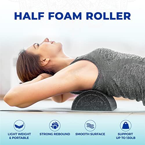 Yes4All High-Density EPP Half Round Back Roller Foam - Yoga, Pilates & Stretching - 12, 18, 24, 36 inch Yes4All High-D