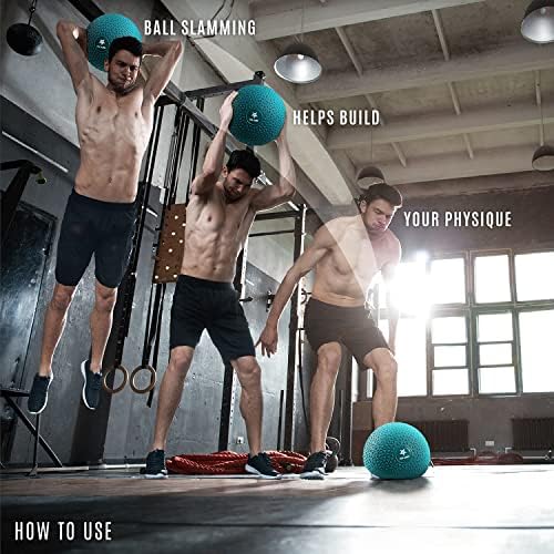 Yes4All Slam Balls, Durable PVC Sand Filled, Core Strengthening Workout Ball for Fitness Enthusiasts at Home Gym
