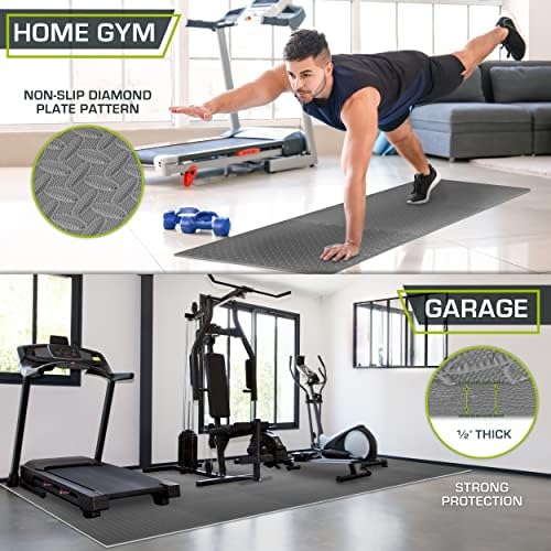 ProsourceFit Puzzle Exercise Mat for Home Gym, Mat for Home Workout Equipment, Floor Padding for Kids, Black, 24 in x 24