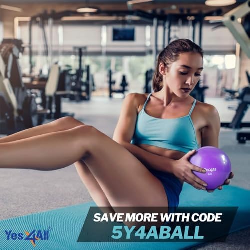 Yes4All Weighted Toning Balls for Exercise and Pilates | Yes4All Soft Medicine Balls for Balance and Flexibility Traini