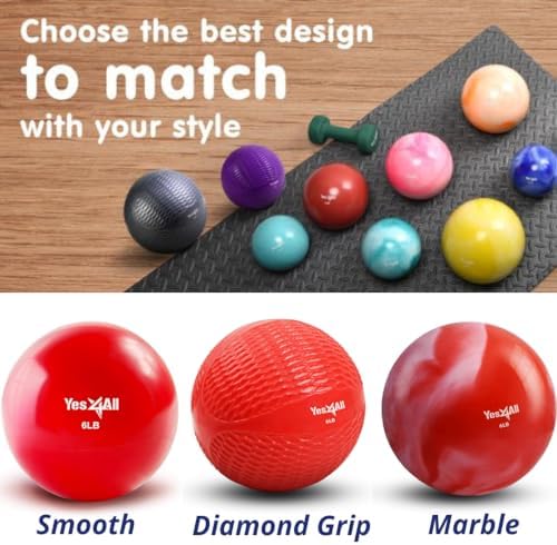 Yes4All Weighted Toning Balls for Exercise and Pilates | Yes4All Soft Medicine Balls for Balance and Flexibility Traini