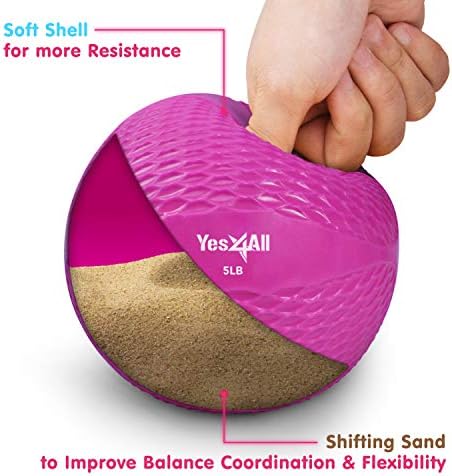 Yes4All Weighted Toning Balls for Exercise and Pilates | Yes4All Soft Medicine Balls for Balance and Flexibility Traini