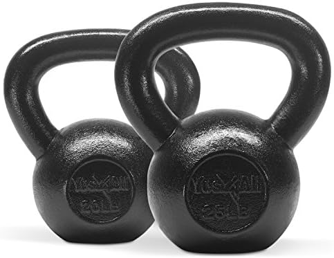 Yes4All Kettlebell Sets, Strength Training Kettlebells, Multi-Level from Beginners to Pros, Home Gym, Cast Iron, Wide Ha