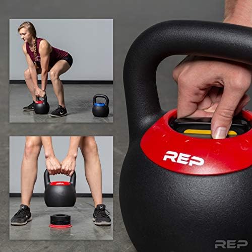 REP Fitness Adjustable Kettlebell | Strength Training Equipment for Home Gym | Compact Steel Bell with Ergonomic Handle