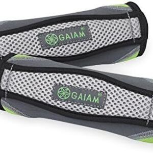 Gaiam Hand Weights for Women & Men | Soft Dumbbell Walking Hand Weight Sets with Hand Strap - Portable Fitness Tool for