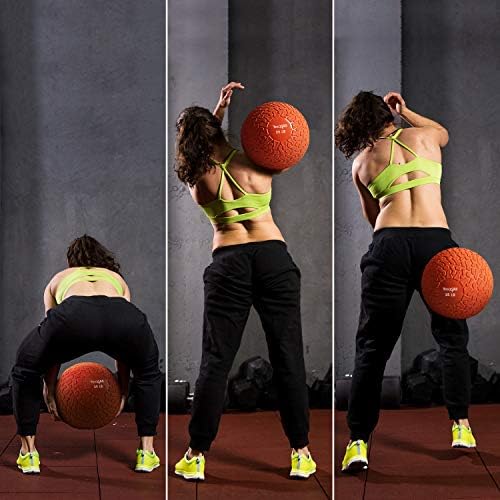 Yes4All Slam Balls, Durable PVC Sand Filled, Core Strengthening Workout Ball for Fitness Enthusiasts at Home Gym