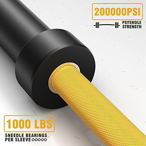 Olympic Barbell for Weightlifting 700LB, Fitness Buffs, Home Gym, Strength Training, 9'9" Long