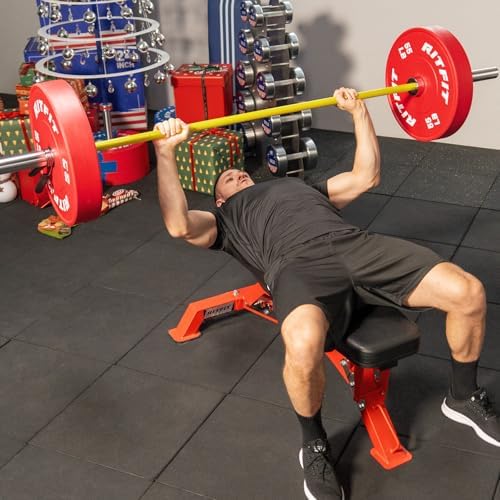 RitFit 7FT Olympic Barbell for Strength and Weightlifting Training - 2 Inch Olympic Bar for Squat, Deadlift, Bench Press