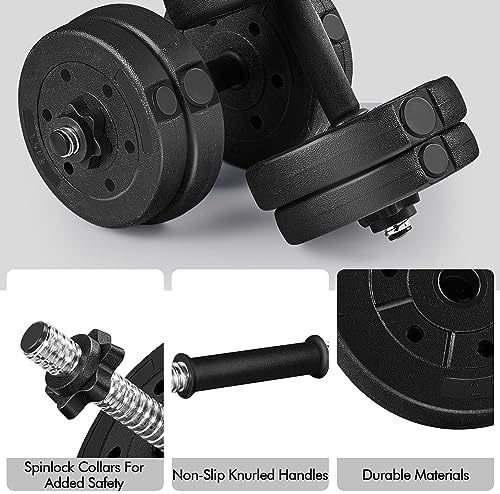 Yaheetech Adjustable Dumbbells Weight Set for Women & Men Home Gym Fitness Equipment