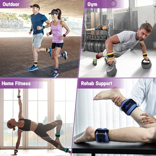 Yes4All Adjustable Wrist & Ankle Weights - Weighted Bands for Fitness Workout, Walking, Jogging and Pilates for Women, M