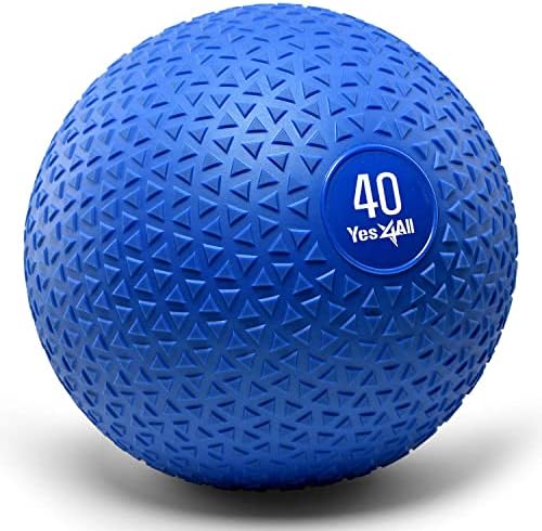 Yes4All Slam Balls, Durable PVC Sand Filled, Core Strengthening Workout Ball for Fitness Enthusiasts at Home Gym