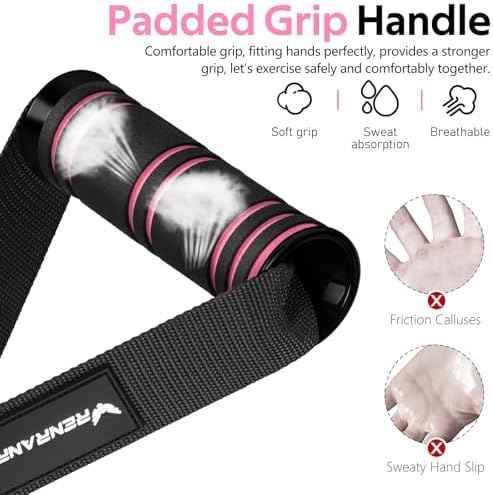 Renranring Replacement Handles for Gym Cable Machines - Strong & Durable Exercise Accessories for Home and Commercial U