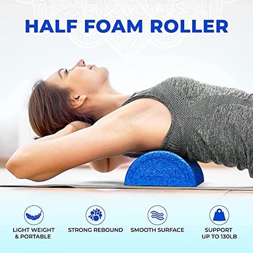 Yes4All High-Density EPP Half Round Back Roller Foam - Yoga, Pilates & Stretching - 12, 18, 24, 36 inch Yes4All High-D